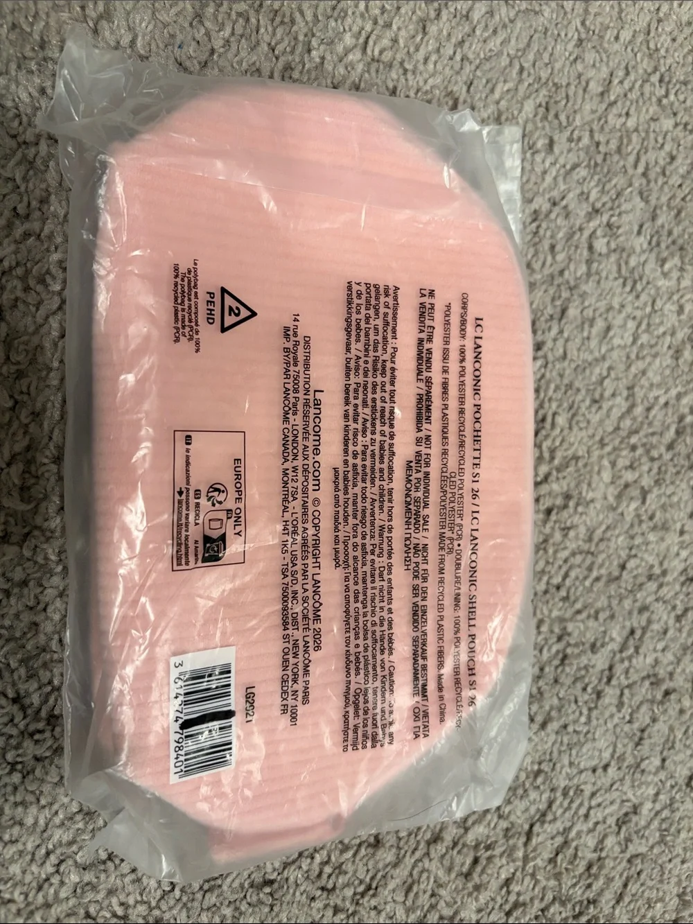 Lancome Pink Cosmetic Pouch